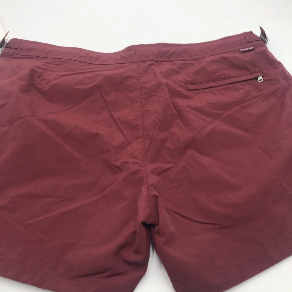 Calvin Klein Mens Shorts Swimwear NWT Extra Large Maroon  Nylon Burgundy Pockets